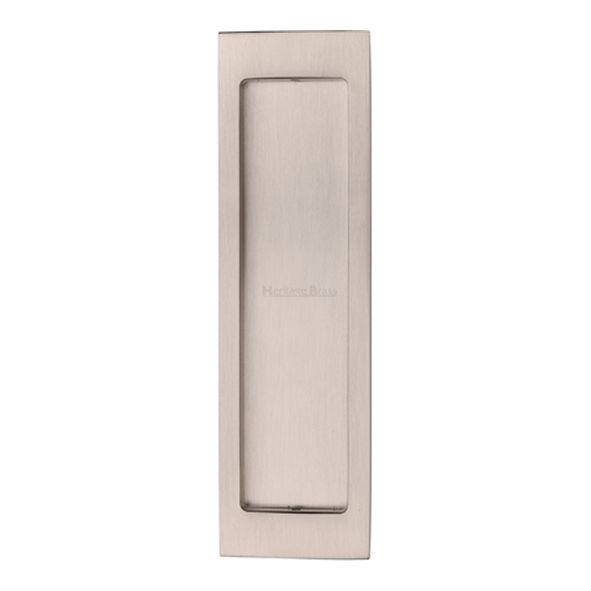 C1872-SN • 197 x 57mm • Satin Nickel • Heritage Brass Concealed Fix Rectangular Shallow Flush Pull