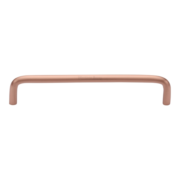 C2155 160-SRG  160 x 168 x 32mm  Satin Rose Gold  Heritage Brass D-Pattern 08mm  Cabinet Pull Handle