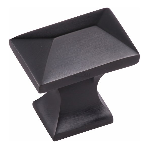 C2232-BKMT  35 x 22 x 38mm  Matt Black  Heritage Brass Pyramid Cabinet Knob