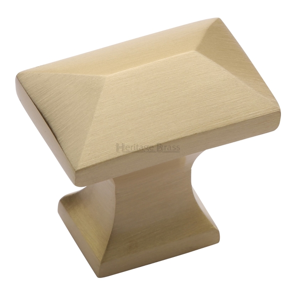 C2232-SB  35 x 22 x 38mm  Satin Brass  Heritage Brass Pyramid Cabinet Knob