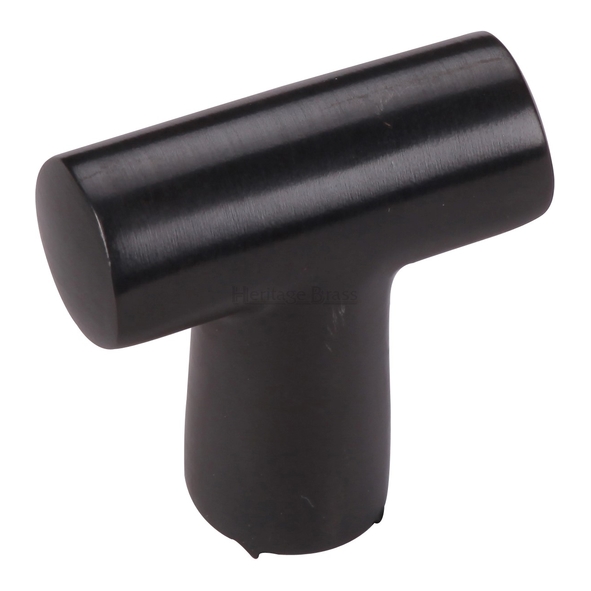 C2234-BKMT  35 x 13 x 13 x 33mm  Matt Black  Heritage Brass T-Bar Cabinet Knob