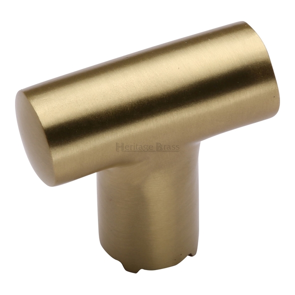 C2234-SB • 35 x 13 x 13 x 33mm • Satin Brass • Heritage Brass T-Bar Cabinet Knob