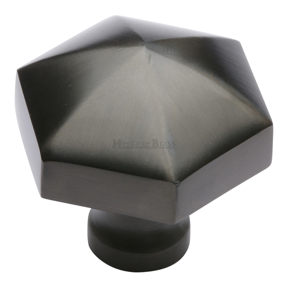 C2238-MB • 32 x 15 x 34mm • Matt Bronze • Heritage Brass Hexagonal Cabinet Knob