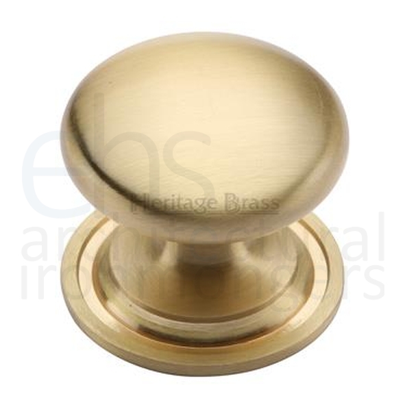 C2240 25-SB  25 x 25 x 23mm  Satin Brass  Heritage Brass Mushroom Cabinet Knob