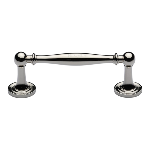 C2533 96-PNF  096 x 121 x 38mm  Polished Nickel  Heritage Brass Elegant Cabinet Pull Handle