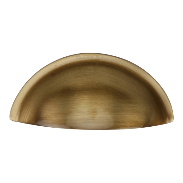 C2760-AT  57 c/c x 87 x 37 x 18mm  Antique Brass  Heritage Brass Minimal Cabinet Cup Handle