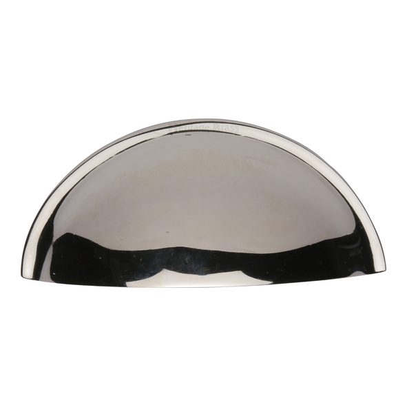 C2760-PNF  57 c/c x 87 x 37 x 18mm  Polished Nickel  Heritage Brass Minimal Cabinet Cup Handle