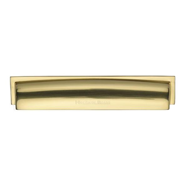 C2765 152-PB • 152 c/c x 164 x 25mm • Polished Brass • Heritage Brass Shropshire Cabinet Cup Handle