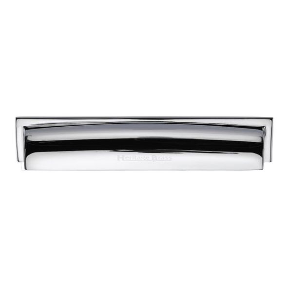 C2765 152-PC • 152 c/c x 164 x 25mm • Polished Chrome • Heritage Brass Shropshire Cabinet Cup Handle