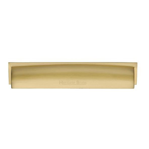 C2765 152-SB • 152 c/c x 164 x 25mm • Satin Brass • Heritage Brass Shropshire Cabinet Cup Handle