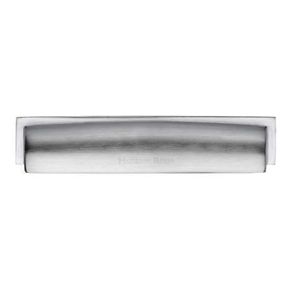 C2765 152-SC  152 c/c x 164 x 25mm  Satin Chrome  Heritage Brass Shropshire Cabinet Cup Handle