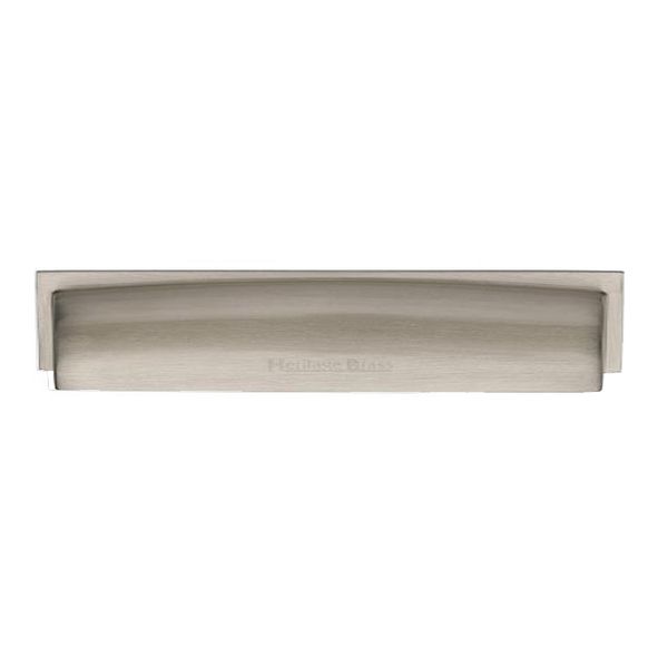 C2765 152-SN  152 c/c x 164 x 25mm  Satin Nickel  Heritage Brass Shropshire Cabinet Cup Handle