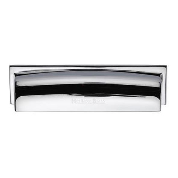 C2765 96-PC  76/96 c/c x 125 x 25mm  Polished Chrome  Heritage Brass Shropshire Cabinet Cup Handle