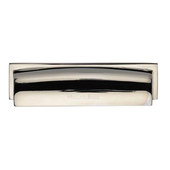 C2765 96-PNF  76/96 c/c x 125 x 25mm  Polished Nickel  Heritage Brass Shropshire Cabinet Cup Handle