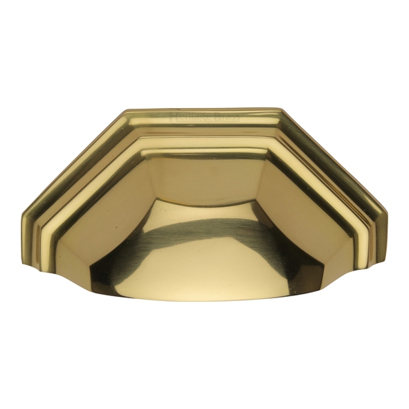 C2768-PB  89 c/c x 104 x 46 x 33mm  Polished Brass  Heritage Brass Concealed Fix Octagon Cup Handle