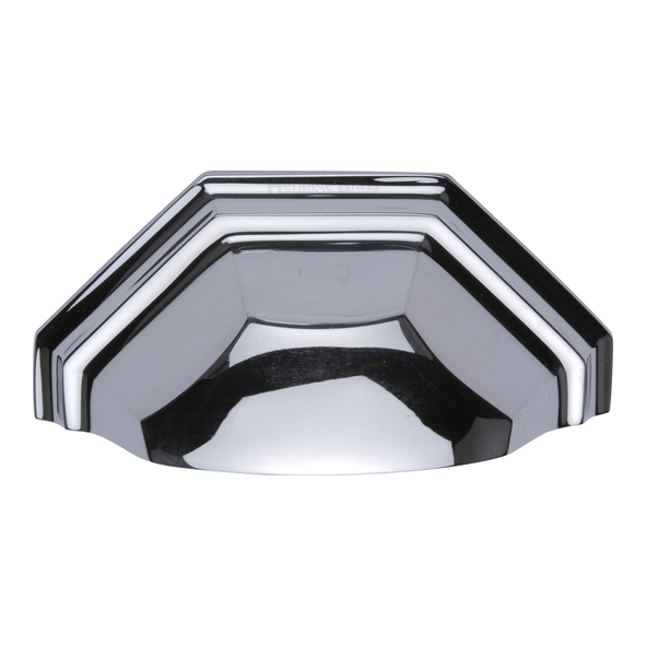 C2768-PC • 89 c/c x 104 x 46 x 33mm • Polished Chrome • Heritage Brass Concealed Fix Octagon Cup Handle