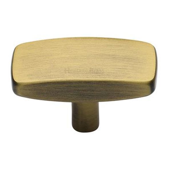 C3384 41-AT • 41 x 22 x 9 x 28mm • Antique Brass • Heritage Brass Rectangular Plain Cabinet Knob