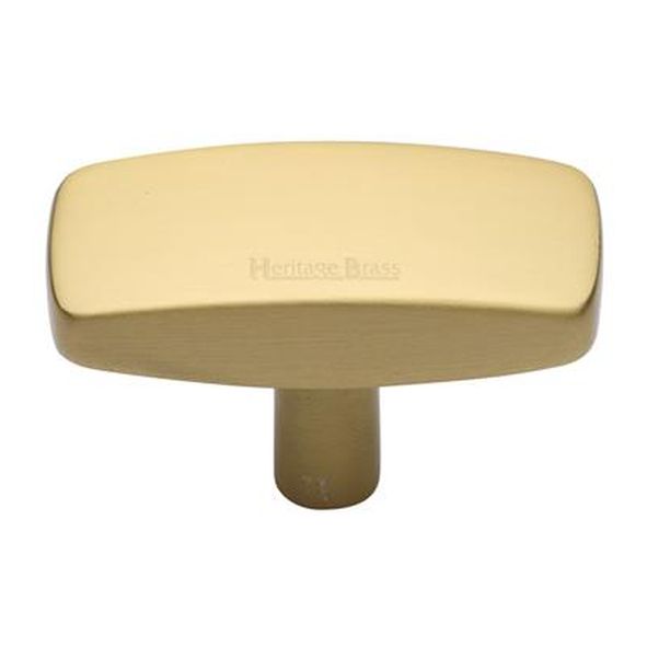 C3384 41-SB  41 x 22 x 9 x 28mm  Satin Brass  Heritage Brass Rectangular Plain Cabinet Knob