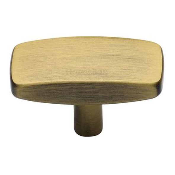 C3384 47-AT  47 x 25 x 9 x 28mm  Antique Brass  Heritage Brass Rectangular Plain Cabinet Knob