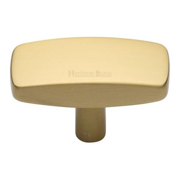 C3384 47-SB • 47 x 25 x 9 x 28mm • Satin Brass • Heritage Brass Rectangular Plain Cabinet Knob