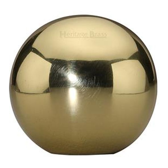 C3627-PB  25 x 12 x 24mm  Polished Brass  Heritage Brass Globe Cabinet Knob