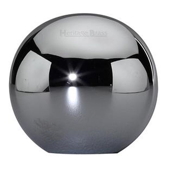 C3627-PC • 25 x 12 x 24mm • Polished Chrome • Heritage Brass Globe Cabinet Knob