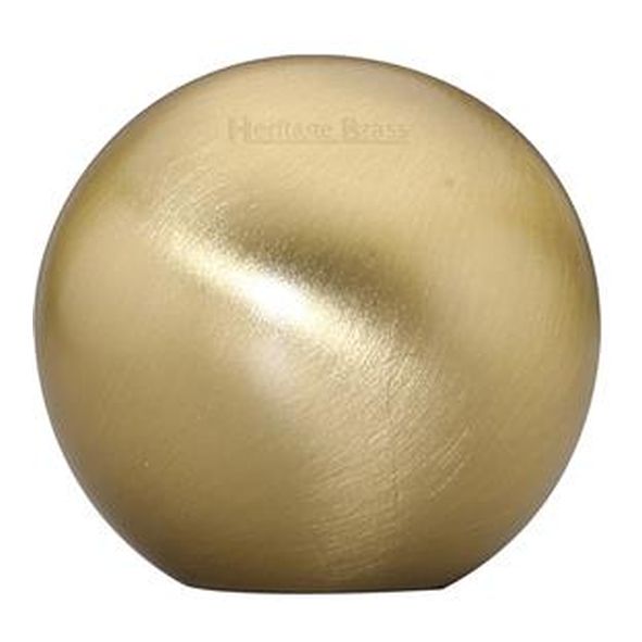 C3627-SB  25 x 12 x 24mm  Satin Brass  Heritage Brass Globe Cabinet Knob