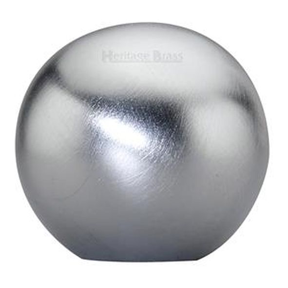 C3627-SC  25 x 12 x 24mm  Satin Chrome  Heritage Brass Globe Cabinet Knob