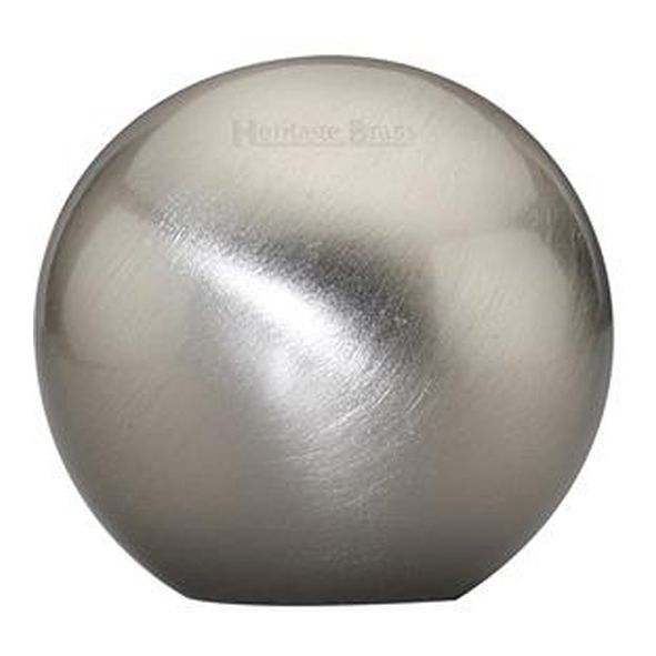 C3627-SN  25 x 12 x 24mm  Satin Nickel  Heritage Brass Globe Cabinet Knob