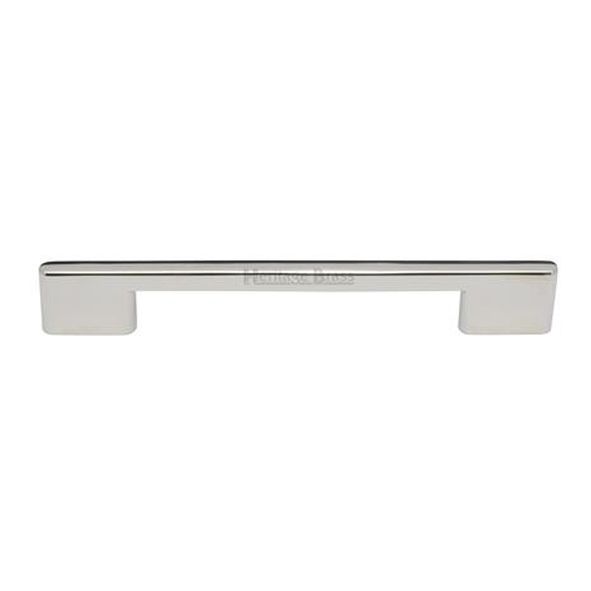 C3681 160-PNF • 160 x 195 x 8 x 30mm • Polished Nickel • Heritage Brass Slim Metro Cabinet Pull Handle