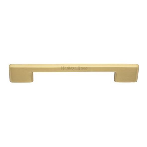 C3681 160-SB  160 x 195 x 8 x 30mm  Satin Brass  Heritage Brass Slim Metro Cabinet Pull Handle
