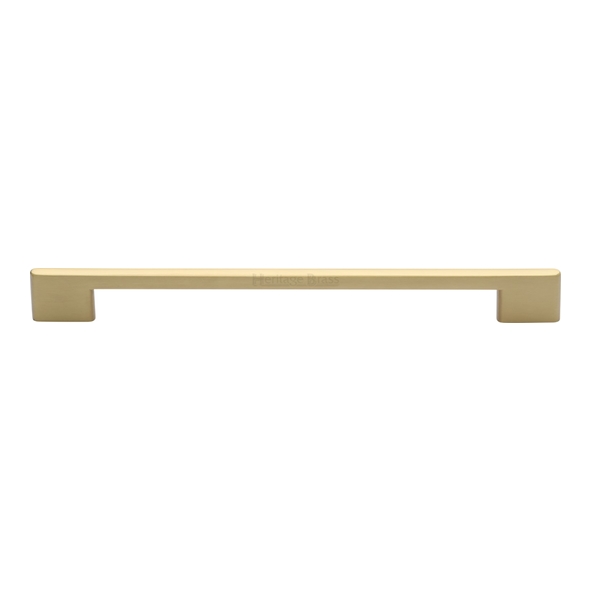 C3681 256-SB  256 x 289 x 8 x 30mm  Satin Brass  Heritage Brass Slim Metro Cabinet Pull Handle