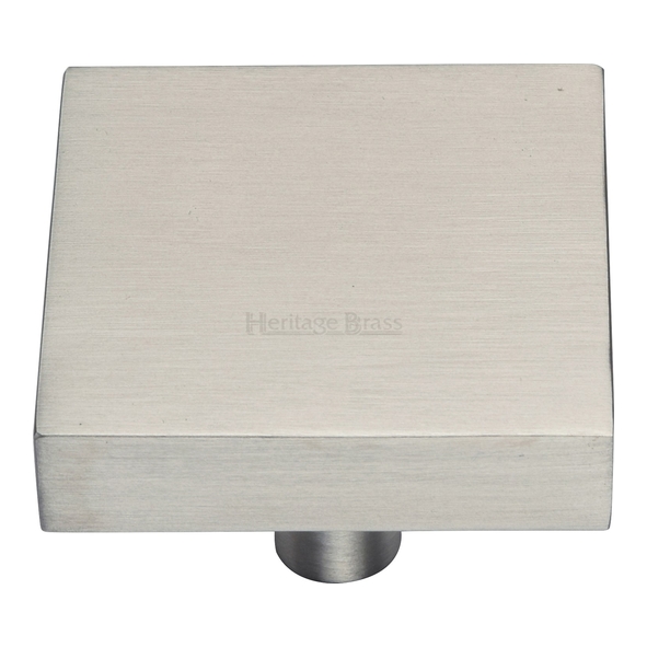 C3685 38-SN  38 x 38 x 9 x 28mm  Satin Nickel  Heritage Brass Square Design Cabinet Knob