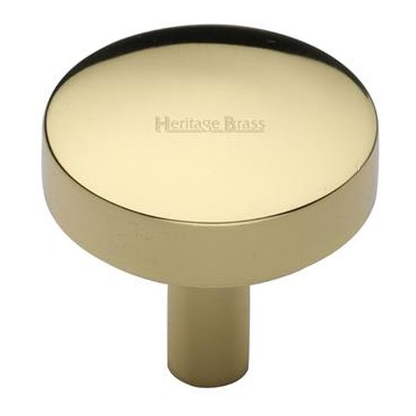 C3875 32-PB • 32 x 8 x 32mm • Polished Brass • Heritage Brass Domed Disc Cabinet Knob