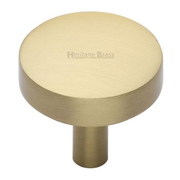 C3875 32-SB • 32 x 8 x 32mm • Satin Brass • Heritage Brass Domed Disc Cabinet Knob