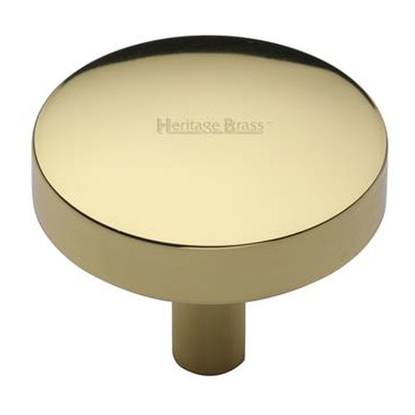 C3875 38-PB • 38 x 8 x 32mm • Polished Brass • Heritage Brass Domed Disc Cabinet Knob