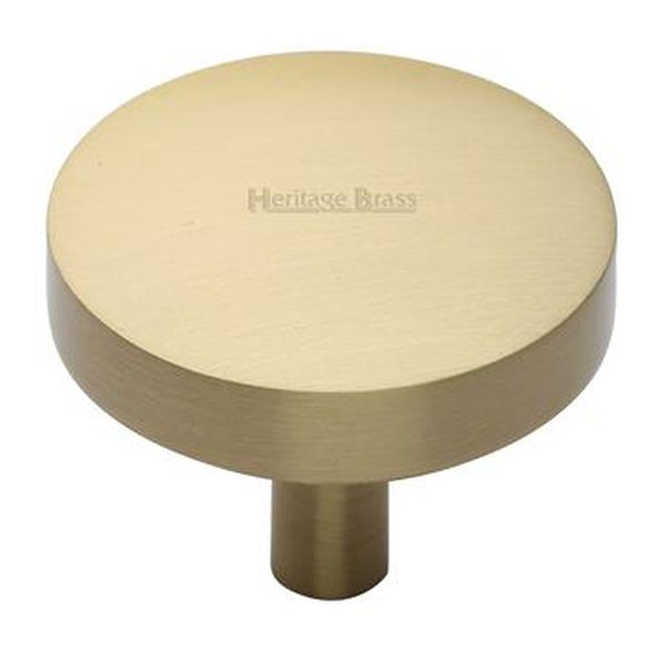 C3875 38-SB • 38 x 8 x 32mm • Satin Brass • Heritage Brass Domed Disc Cabinet Knob