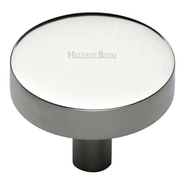 C3880 32-PNF • 32 x 9 x 29mm • Polished Nickel • Heritage Brass Plain Disc Cabinet Knob