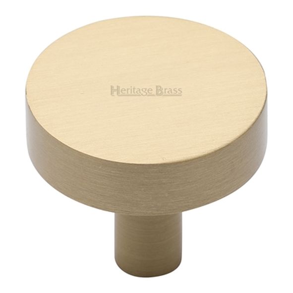 C3880 32-SB  32 x 9 x 29mm  Satin Brass  Heritage Brass Plain Disc Cabinet Knob