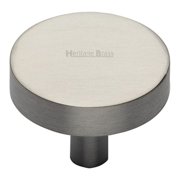 C3880 32-SN • 32 x 9 x 29mm • Satin Nickel • Heritage Brass Plain Disc Cabinet Knob