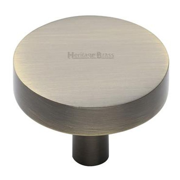 C3880 38-AT  38 x 9 x 29mm  Antique Brass  Heritage Brass Plain Disc Cabinet Knob