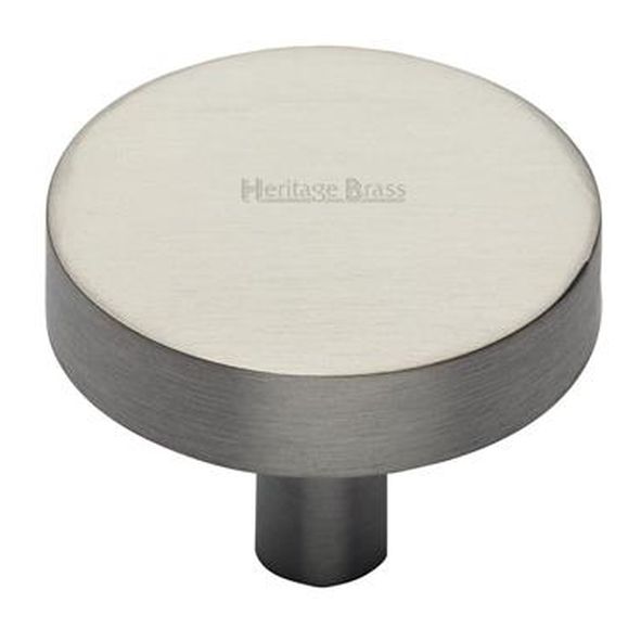 C3880 38-SN  38 x 9 x 29mm  Satin Nickel  Heritage Brass Plain Disc Cabinet Knob