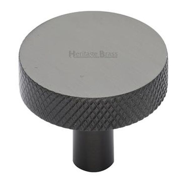 C3884 32-MB • 32 x 9 x 29mm • Matt Bronze • Heritage Brass Knurled Disc Cabinet Knob