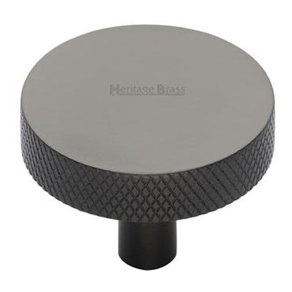 C3884 38-MB • 38 x 9 x 29mm • Matt Bronze • Heritage Brass Knurled Disc Cabinet Knob