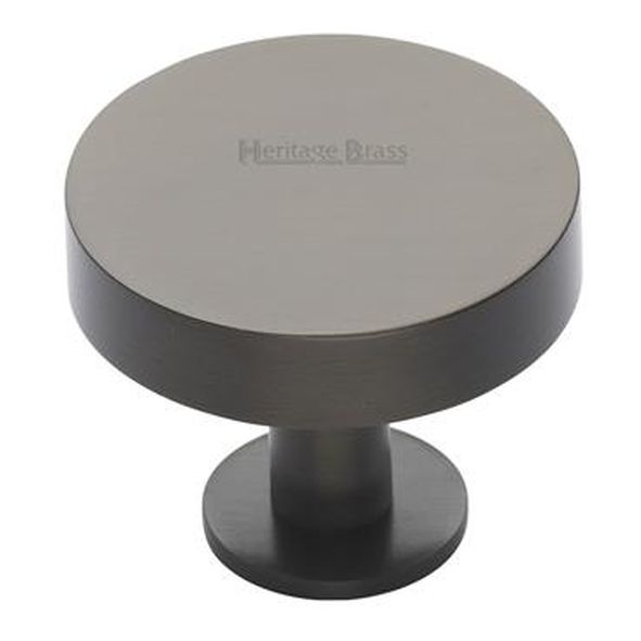 C3885 32-MB • 32 x 21 x 29mm • Matt Bronze • Heritage Brass Plain Disc With Base Cabinet Knob