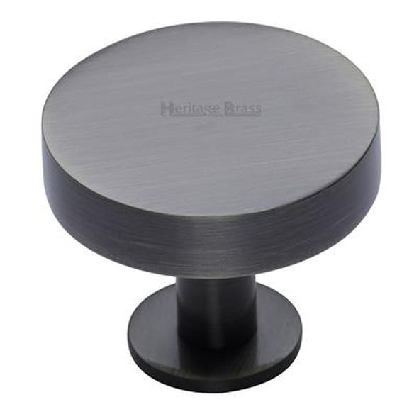 C3885 38-MB  38 x 21 x 29mm  Matt Bronze  Heritage Brass Plain Disc With Base Cabinet Knob