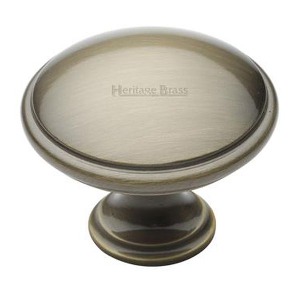 C3950 38-AT  38 x 19 x 30mm  Antique Brass  Heritage Brass Domed With Base Cabinet Knob