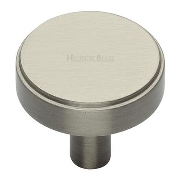 C3952 38-SN • 38 x 9 x 29mm • Satin Nickel • Heritage Brass Stepped Disc Cabinet Knob