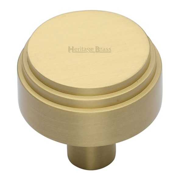 C3987 32-SB  32 x 13 x 34mm  Satin Brass  Heritage Brass Round Deco Cabinet Knob