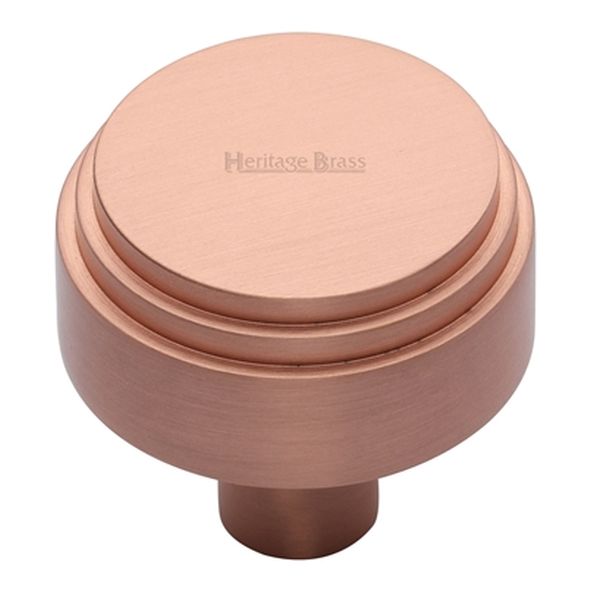 C3987 32-SRG  32 x 13 x 34mm  Satin Rose Gold  Heritage Brass Round Deco Cabinet Knob